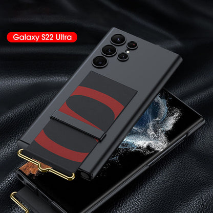 Leather Strap Holder All-inclusive Protective Cover For Samsung Galaxy S22 Series Samsung Case