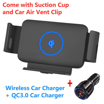Automatic Clamping Car Wireless Charger for Samsung Galaxy Z Fold 3 2 Note20 S20 iPhone 12 11 13 Max Air Vent Mount Phone Holder Car Phone Holder