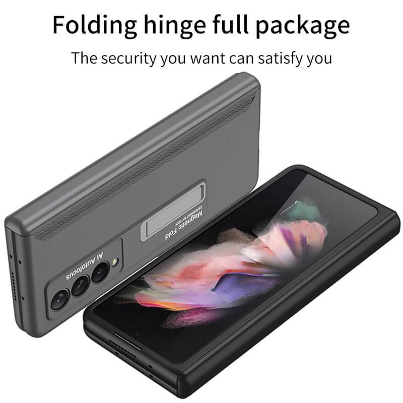 Magnetic Frame Plastic Stand All-included - Samsung Z Fold3 5G Phone Case Samsung Galaxy Z Fold 3 Case