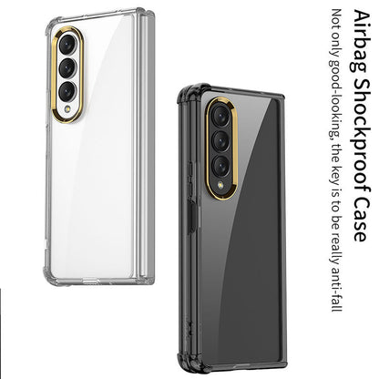 Samsung Galaxy Z Fold 4 5G Airbag Anti-fall Protective Cover With Front Tempered Film Samsung Cases