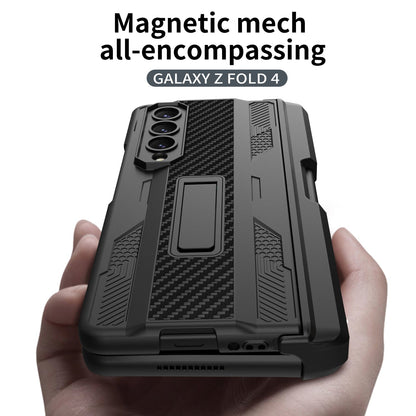 Magnetic Mech S Pen Slot Holder Case for Samsung Galaxy Z Fold4 Fold3 5G Samsung Cases