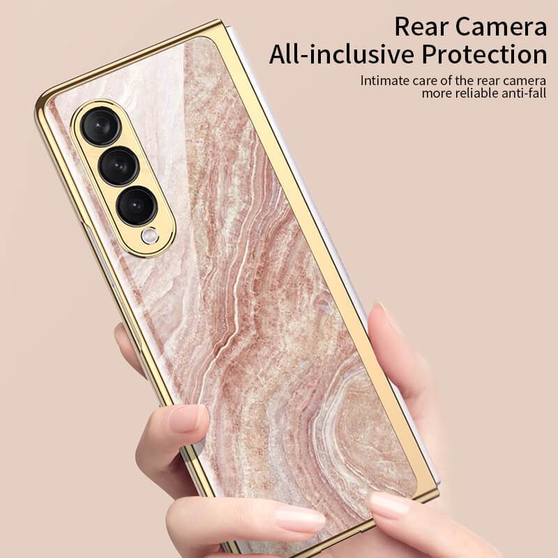 Marble Glass - Samsung Galaxy Z Fold 3 5G Phone Case Samsung Galaxy Z Fold 3 Case