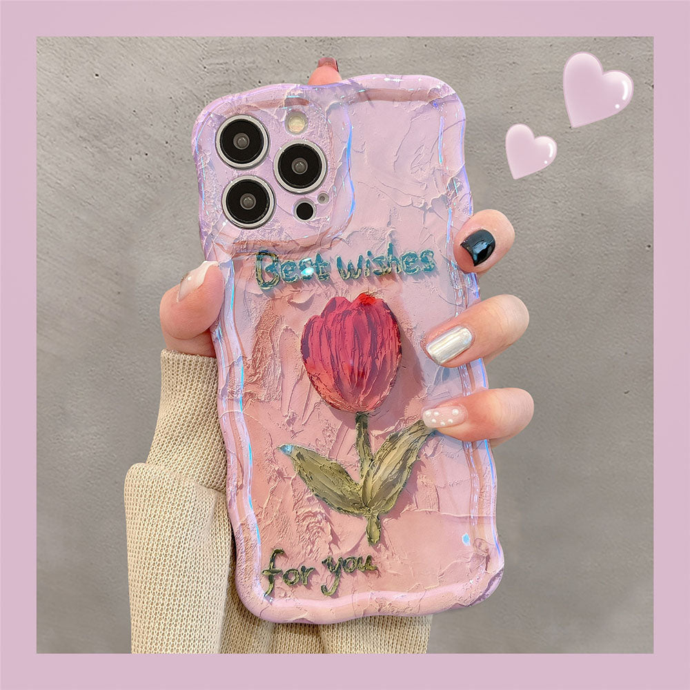 Newest Premium Oil Painting Flower iPhone Case