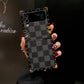Grid Phone Case for Samsung Galaxy Z Flip4 Flip3 - GiftJupiter