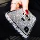 Glitter Diamond Phone Frame For iPhone with Ring Stand