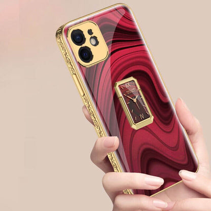 Luxury Plating Protective Scratch Proof iPhone Samsung Case With Ring iPhone Cases