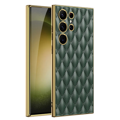 Newest Electorplated Leather Soft Shell For Samsung Galaxy S23 Series