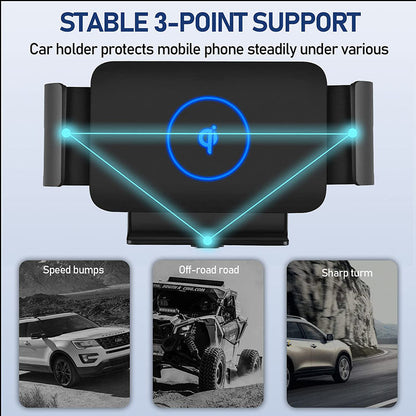 Automatic Clamping Car Wireless Charger for Samsung Galaxy Z Fold 3 2 Note20 S20 iPhone 12 11 13 Max Air Vent Mount Phone Holder Car Phone Holder