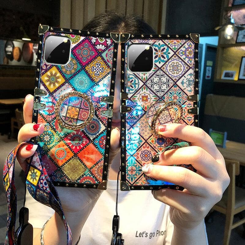 High Quality Bohemian Lanyard Ring Phone Case For Samsung