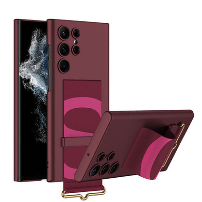 Leather Strap Holder All-inclusive Protective Cover For Samsung Galaxy S22 Series Samsung Case