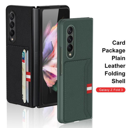 Leather Card Package Shockproof Protective Flip - Samsung Galaxy Z Fold3 5G Phone Case Samsung Galaxy Z Fold 3 Case
