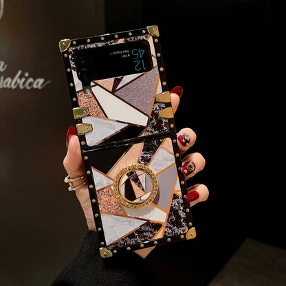 Splicing Glitter Ring Phone Case for Samsung Galaxy Z Flip4 Flip3 - GiftJupiter
