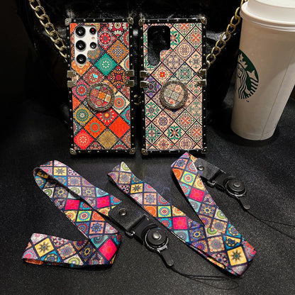 Luxury Retro Boho Style Ring Case With Lanyard for Samsung Galaxy S Note Series Samsung Cases