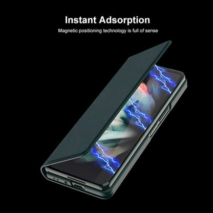 Magnetic Leather Flip All-included Protection - Samsung Z Fold3 5G Phone Case Samsung Galaxy Z Fold 3 Case