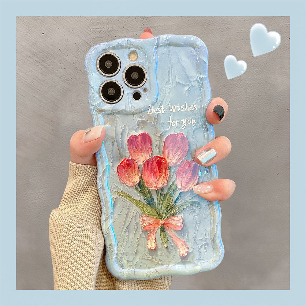 Newest Premium Oil Painting Flower iPhone Case
