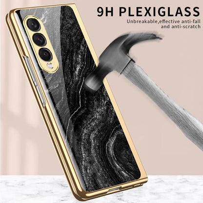 Marble Glass - Samsung Galaxy Z Fold 3 5G Phone Case Samsung Galaxy Z Fold 3 Case