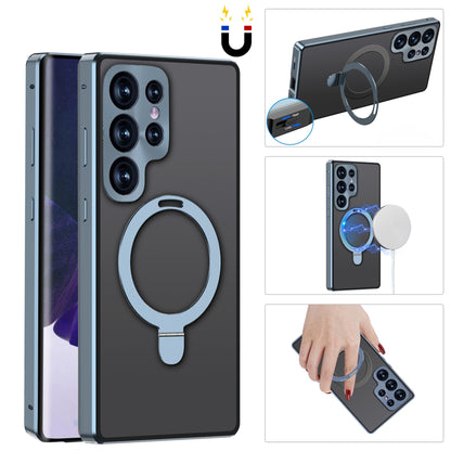 Magnetic Double-Sided Protection Metal Frame Phone Case With Invisible MagSafe Bracket For Samsung/iPhone - mycasety2023 Mycasety