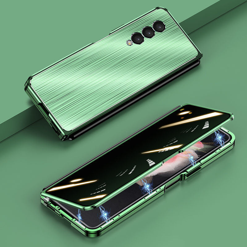 Samsung Galaxy Z Fold 3 Magnetic Brushed Metal Anti-fall Protective Cover Samsung Galaxy Z Fold 3 Case