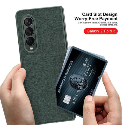Leather Card Package Shockproof Protective Flip - Samsung Galaxy Z Fold3 5G Phone Case Samsung Galaxy Z Fold 3 Case