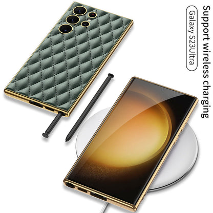 Newest Electorplated Leather Soft Shell For Samsung Galaxy S23 Series