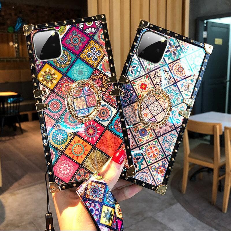 High Quality Bohemian Lanyard Ring Phone Case For Samsung