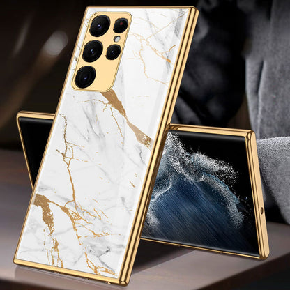 Luxury Deer Pattern Camera All-inclusive Electroplating Process Case For Samsung S22 S21 Series Samsung Case