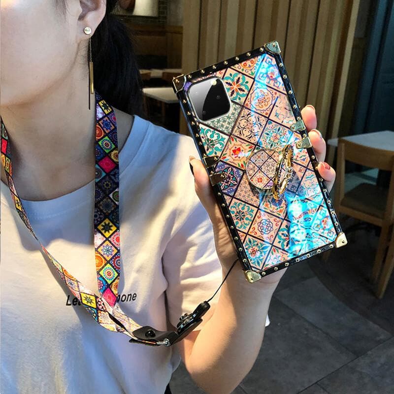 High Quality Bohemian Lanyard Ring Phone Case For Samsung