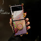 Marble Colorful Ring Phone Case for Samsung Galaxy Z Flip4 Flip3 - GiftJupiter