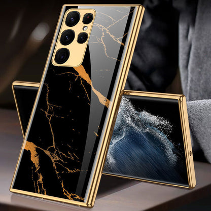 Luxury Deer Pattern Camera All-inclusive Electroplating Process Case For Samsung S22 S21 Series Samsung Case