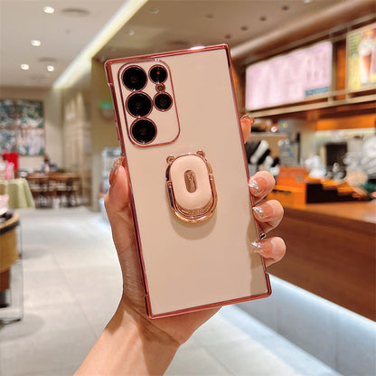Luxury Electroplating Stand Ring Holder Phone Case With Finger Ring For Samsung Samsung Case