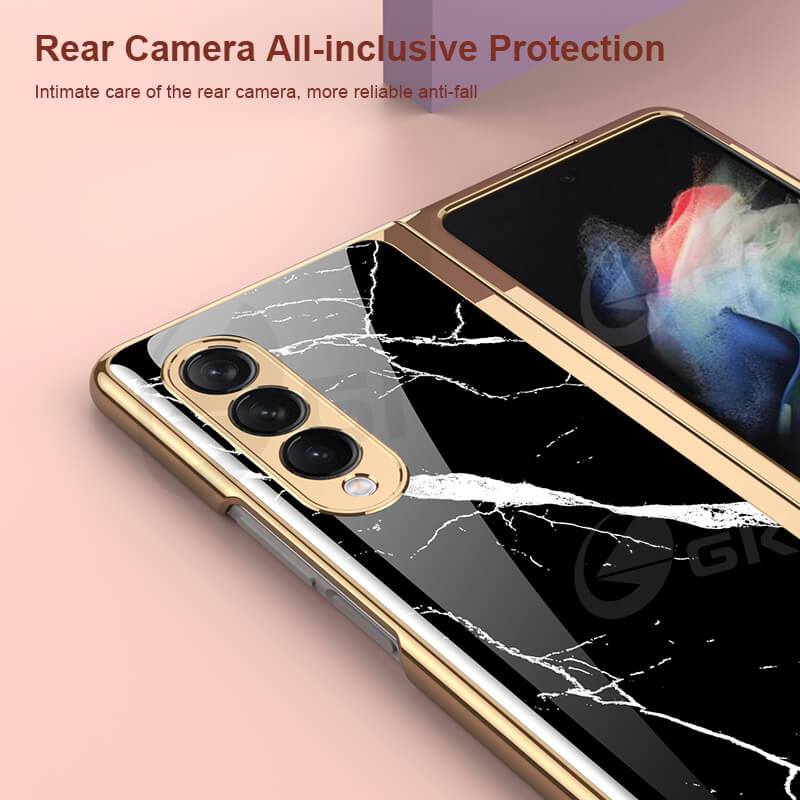 Natural marble Glass - Samsung Galaxy Z Fold 3 5G Phone Case Samsung Galaxy Z Fold 3 Case