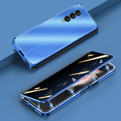 Samsung Galaxy Z Fold 3 Magnetic Brushed Metal Anti-fall Protective Cover Samsung Galaxy Z Fold 3 Case