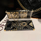 Luxury Brand Black Rose Flower Stripe Glitter Gold Lanyard for Samsung Galaxy Z Flip4 Flip3 Samsung Cases