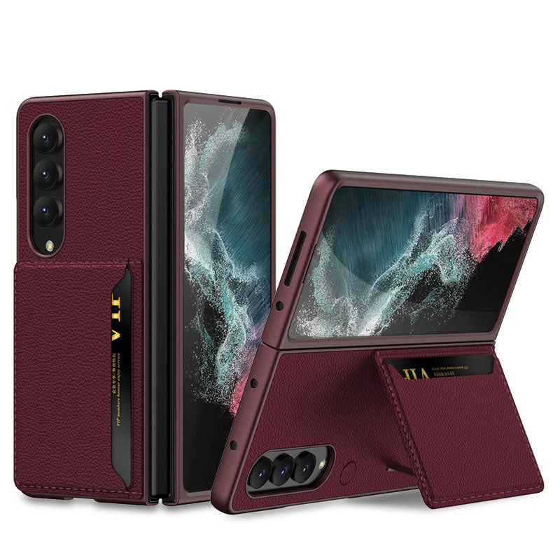 Samsung Galaxy Z Fold 4 5G Luxury Leather Card Holder All-inclusive Drop-resistant Protective Cover Samsung Cases