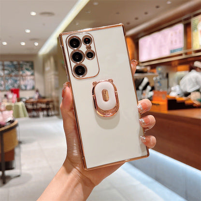 Luxury Electroplating Stand Ring Holder Phone Case With Finger Ring For Samsung Samsung Case