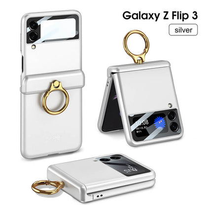 Newest Magnetic All-inclusive Hinge Ring Holder Case For Samsung Galaxy Z Flip3 Flip4 5G Samsung Cases