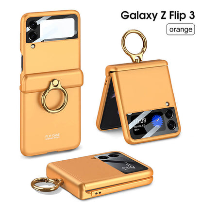 Newest Magnetic All-inclusive Hinge Ring Holder Case For Samsung Galaxy Z Flip3 Flip4 5G Samsung Cases