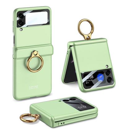 Newest Magnetic All-inclusive Hinge Ring Holder Case For Samsung Galaxy Z Flip3 Flip4 5G Samsung Cases