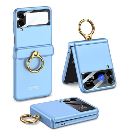 Newest Magnetic All-inclusive Hinge Ring Holder Case For Samsung Galaxy Z Flip3 Flip4 5G Samsung Cases