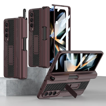 Magnetic Mech S Pen Slot Holder Case for Samsung Galaxy Z Fold4 Fold3 5G Samsung Cases
