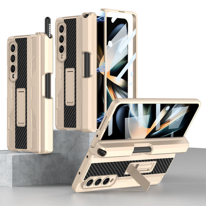 Magnetic Mech S Pen Slot Holder Case for Samsung Galaxy Z Fold4 Fold3 5G Samsung Cases