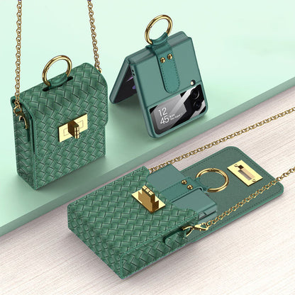 Luxury Mini Phone Backpack Design For Samsung Galaxy Z Flip4 Flip3 5G Mobile Phone Accessories