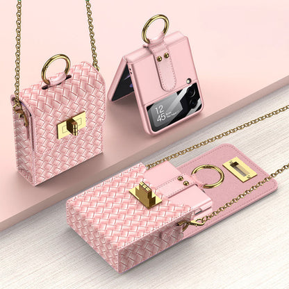 Luxury Mini Phone Backpack Design For Samsung Galaxy Z Flip4 Flip3 5G Mobile Phone Accessories