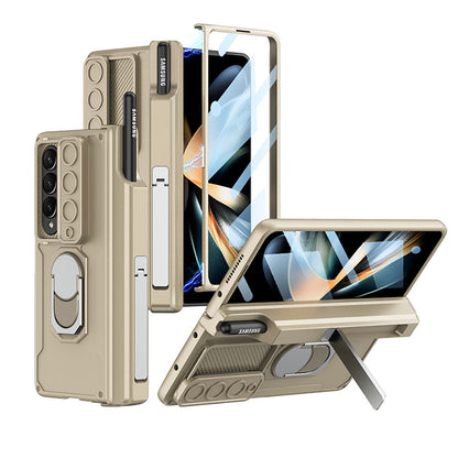 Magnetic Folding Armor Protective Case For Samsung Galaxy Z Fold 4 5G With Back Screen Protector Samsung Cases