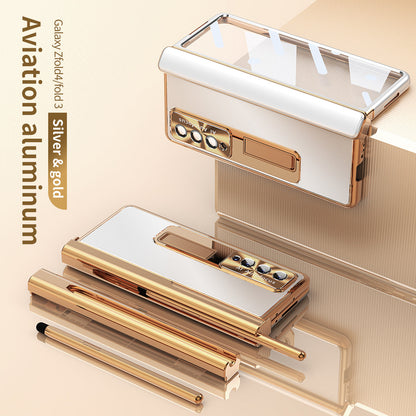 Aluminum Alloy Frame for Samsung Galaxy Z Fold3 Fold4 5G All-Inclusive Electroplating Cover Z Fold3 Fold4 5G Cases Samsung Cases