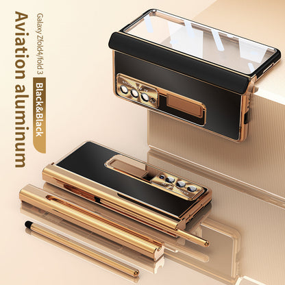 Aluminum Alloy Frame for Samsung Galaxy Z Fold3 Fold4 5G All-Inclusive Electroplating Cover Z Fold3 Fold4 5G Cases Samsung Cases