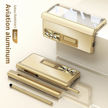 Aluminum Alloy Frame for Samsung Galaxy Z Fold3 Fold4 5G All-Inclusive Electroplating Cover Z Fold3 Fold4 5G Cases Samsung Cases