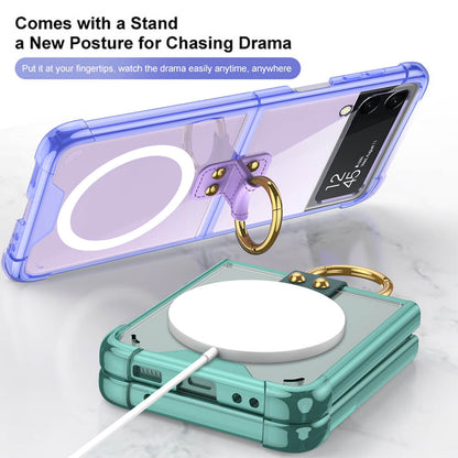 Newest Galaxy Z Flip3 Flip4 Magnetic Airbag Anti-fall Wireless Charging Phone Case Samsung Cases