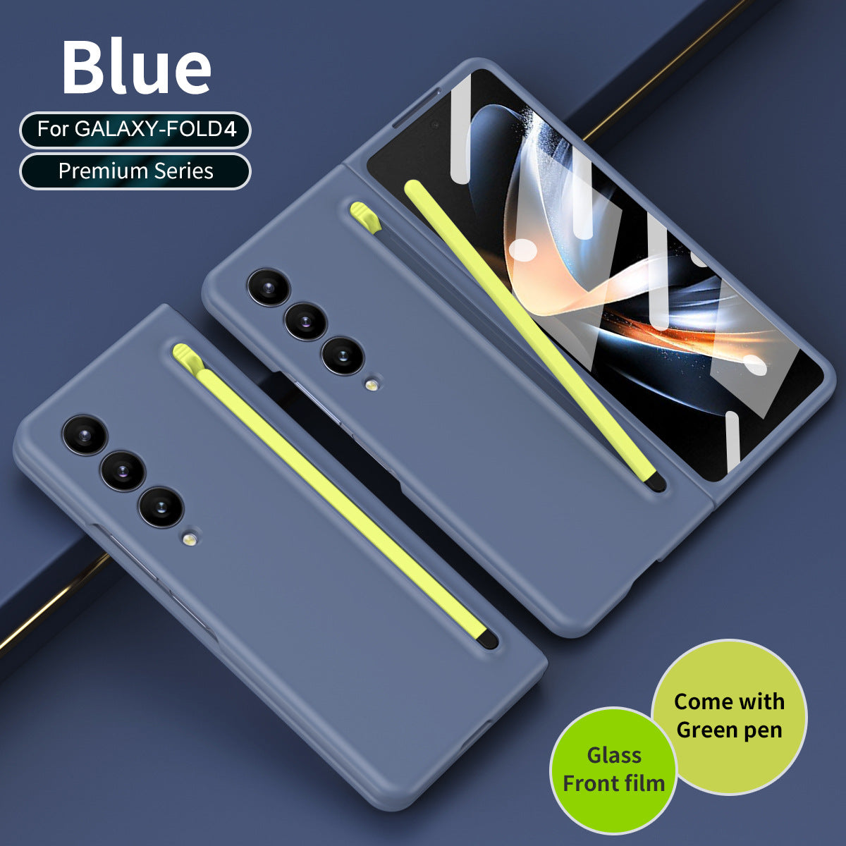 Anti-fall Protective Phone Case With Pen Tray Shell and Film For Samsung Galaxy Z Fold5 Fold4 - mycasety2023 Mycasety
