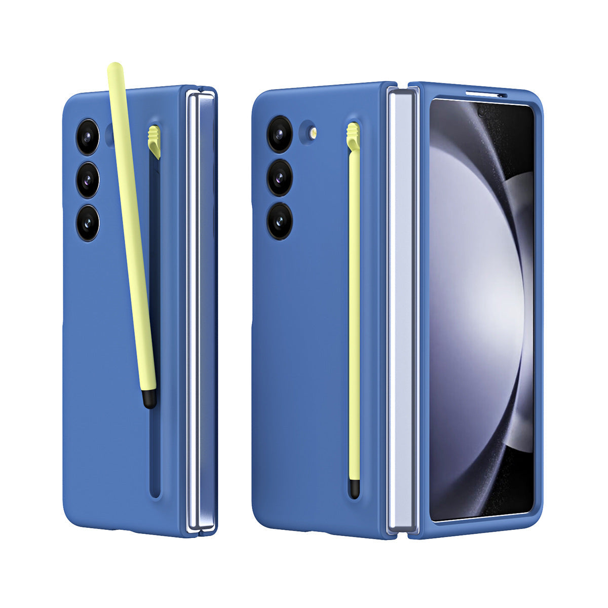 Anti-fall Protective Phone Case With Pen Tray Shell and Film For Samsung Galaxy Z Fold5 Fold4 Fold3